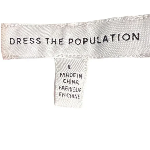 Dress the Population Brown Gold Pleated Metallic Midi Dress L Sleeveless Party - Picture 6 of 10